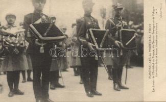 Paris the funeral of Marshall Foch; the Marshal-Sticks of France, Great Britain and Poland