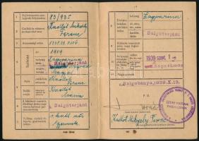 1939 Salgóbánya (Salgótarján), Rimamurány-Salgótarjáni Vasmű Rt. salgói kőszénbányája fényképes szem...