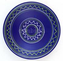 Fantázia kerámia tál. Jelzett. d: 27,56 cm