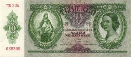 1936. 10P (2x) *-gal és egymás utáni sorszámmal T:I