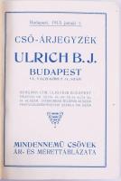 1913 Ulrich B. J. Bp. VI. Váci körút 31. cső- és árjegyzék, 272p