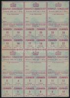 1945 Budapesti zsiradékjegy ív