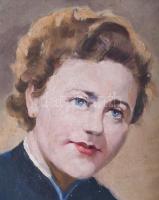 Bánovszky jelzéssel: Női portré. Olaj, vászon. Kissé sérült. 45x35 cm