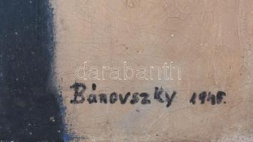 Bánovszky jelzéssel: Női portré. Olaj, vászon. Kissé sérült. 45x35 cm