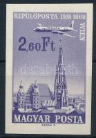 1968 A Repülő VII. kiegészítő értéke vágott bélyeg (4.000)