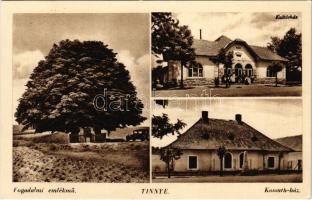 1942 Tinnye, Fogadalmi emlékmű, automobil, Kultúrház, Kossuth ház (EK)