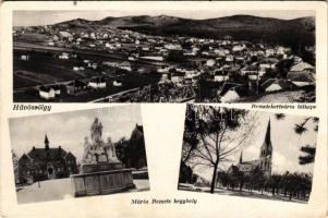 1938 Budapest II. Hűvösvölgy, Remetekertváros látkép, Máriaremete kegyhely. Kristó Mihály kiadása