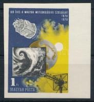 1970 Meteorológiai Szolgálat vágott ívszéli bélyeg (halvány ujjlenyomat / light fingerprint)