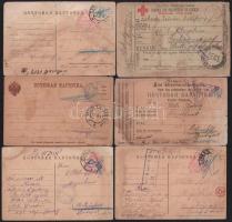 6 db I. világháborús hadifogoly levelezőlap