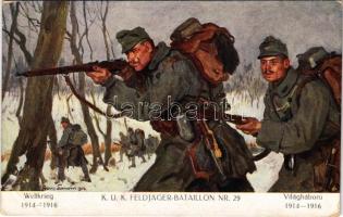 1917 Weltkrieg 1914-1916 - K.u.K. Feldjäger-Bataillon Nr. 29. Verlag K.u.K. Kmdo. der 27. Inf. Trp. Dion. / WWI Austro-Hungarian military rifle regiment s: Hans Larwin (kopott sarkak / worn corners)