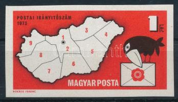 1973 Postai irányítószám-rendszer I. vágott bélyeg