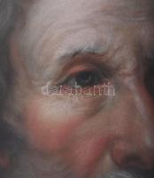 Jelzés nélkül, feltehetően XVII. sz. végi angol festő: Portré. Pasztell. Üvegezett florentin fakeret...