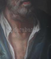 Jelzés nélkül, feltehetően XVII. sz. végi angol festő: Portré. Pasztell. Üvegezett florentin fakeret...