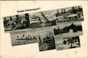 1948 Balatonaliga, Balaton-Aliga (Balatonvilágos); mozaiklap (tűnyomok / pinmarks)