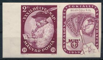 1959 Bélyegnap (32.) vágott szelvényes bélyeg (4.000)