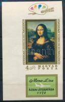 1974 Mona Lisa vágott ívsarki szelvényes bélyeg (4.000)