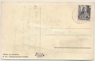 1944 Huszt, Chust, Khust; népviseletes leporellólap 10 kis képpel / Hungarian folklore leporellocard...