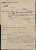 1945 Alsódabas (Dabas), 2 db katonai papír