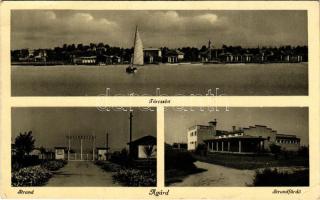 1941 Agárd (Gárdony), tórészlet, strand, fürdő (EK)