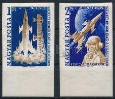 1961 Első ember a világűrben - Gagarin ívszéli vágott sor (12.000)