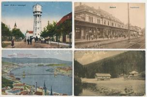 48 db RÉGI magyar és külföldi város képeslap, közte 2 motívumlap és 2 levelezőlap / 48 pre-1945 Hungarian and foreign town-view postcards, including 2 motive cards and 2 correspondence cards