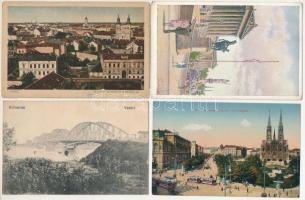 48 db RÉGI magyar és külföldi város képeslap, közte 2 motívumlap és 2 levelezőlap / 48 pre-1945 Hung...