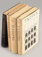 Bibliotheca Classica 3 kötete (3 cím 4 kötetben):   Tacitus összes művei I-II. köt. Ford.: Borzsák István. Bibliotheca Classica. Bp., 1980, Európa. Kiadói egészvászon-kötés, kiadói papír védőborítókban, egy kötet papírborítójának gerincén lyukkal.; C. Sallustius Crispus összes művei. Ford.: Kurcz Ágnes. Bibliotheca Classica. Bp., 1978, Magyar Helikon. Kiadói egészvászon-kötés, kiadói papír védőborítóban.; Gaius Suetonius Tranquillus: A caesarok élete. Ford.: Kis Ferencné. Bibliotheca Classica. Bp., 1975, Magyar Helikon. Kiadói egészvászon-kötés.