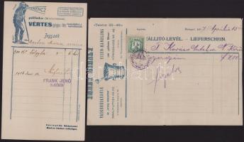 ca 1860-1900 Nagykőrös 4 db fejléces számla