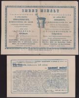 ca 1860-1900 Nagykőrös 4 db fejléces számla