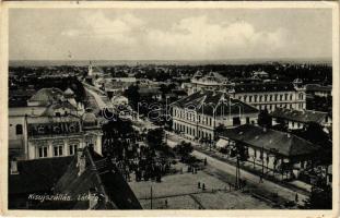 1933 Kisújszállás, látkép, Árvai Rezső üzlete. Papi Lukács trafik kiadása (EK)