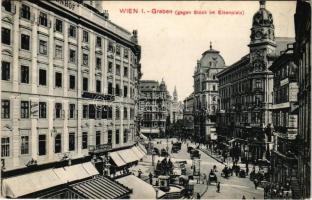 Wien, Vienna, Bécs; Graben (gegen Stock im Eisenplatz) / street, shops