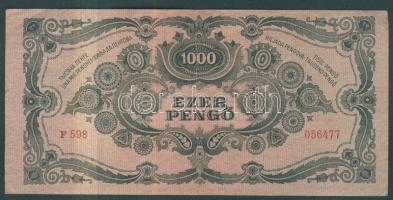 1945.1000P lemezhibás bélyeggel(2x) T:II+,III + 1000P hibásan felragasztott bélyeggel (2x) T:II/III