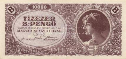 1946. 10.000BP (2x) + 100.000BP (2x) eltérő színváltozat + 100.000.000MP (2x) T:I