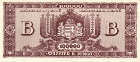 1946. 10.000BP (2x) + 100.000BP (2x) eltérő színváltozat + 100.000.000MP (2x) T:I
