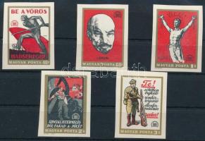 1969 Magyar Tanácsköztársaság V. vágott sor (1Ft halvány gumihiba / light gum disturbance)