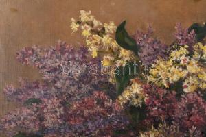 Wickenburg jelzéssel: Virágok, 1900. Olaj, vászon. Restaurált, dublírozott. 45×51,5 cm