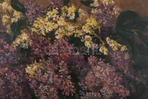 Wickenburg jelzéssel: Virágok, 1900. Olaj, vászon. Restaurált, dublírozott. 45×51,5 cm