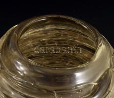 L. Szabó Erzsébet (1935-): Üvegfonalas váza. Jelzett, szálon gyári vagy sérülésből adódó hiánnyal, d...