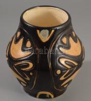 Kerámia váza, jelzett, art deco, hibátlan 16 cm