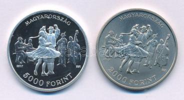 2017. 2000Ft Cu-Ni "Lajtha László születésének 125. évfordulója" kapszulában + 5000Ft Ag "Lajtha László születésének 125. évfordulója" kapszulában T:BU,PP