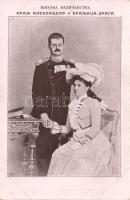 Alexander I of Serbia and Queen Draga