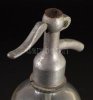 Hoffmann József szigetbecse szikvizes, szódás üveg feliratos, hibátlan 32 cm