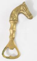 Lófejes bronz sörnyitó 21 cm