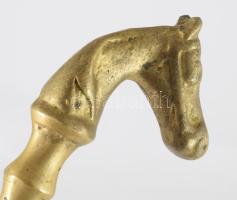 Lófejes bronz sörnyitó 21 cm