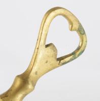 Lófejes bronz sörnyitó 21 cm