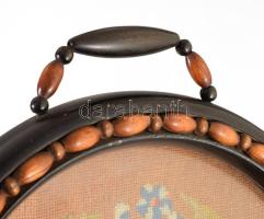 Gobelines fa kínáló tálca üveggel d: 18 cm