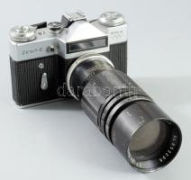 Zenit-E fényképezőgép, Wirgin-Wiesbaden 200mm f4.5 Edixar objektívvel Olimpiai kiadás