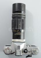 Zenit-E fényképezőgép, Wirgin-Wiesbaden 200mm f4.5 Edixar objektívvel Olimpiai kiadás