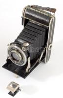 cca 1930 Balda Fixfocus spezial harmonikás fényképezőgép, Radionar f: 4,5 f: 10,5 cm objektívvel, bő...
