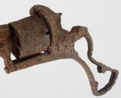 Régi, rozsdás pisztoly váz. 19 cm